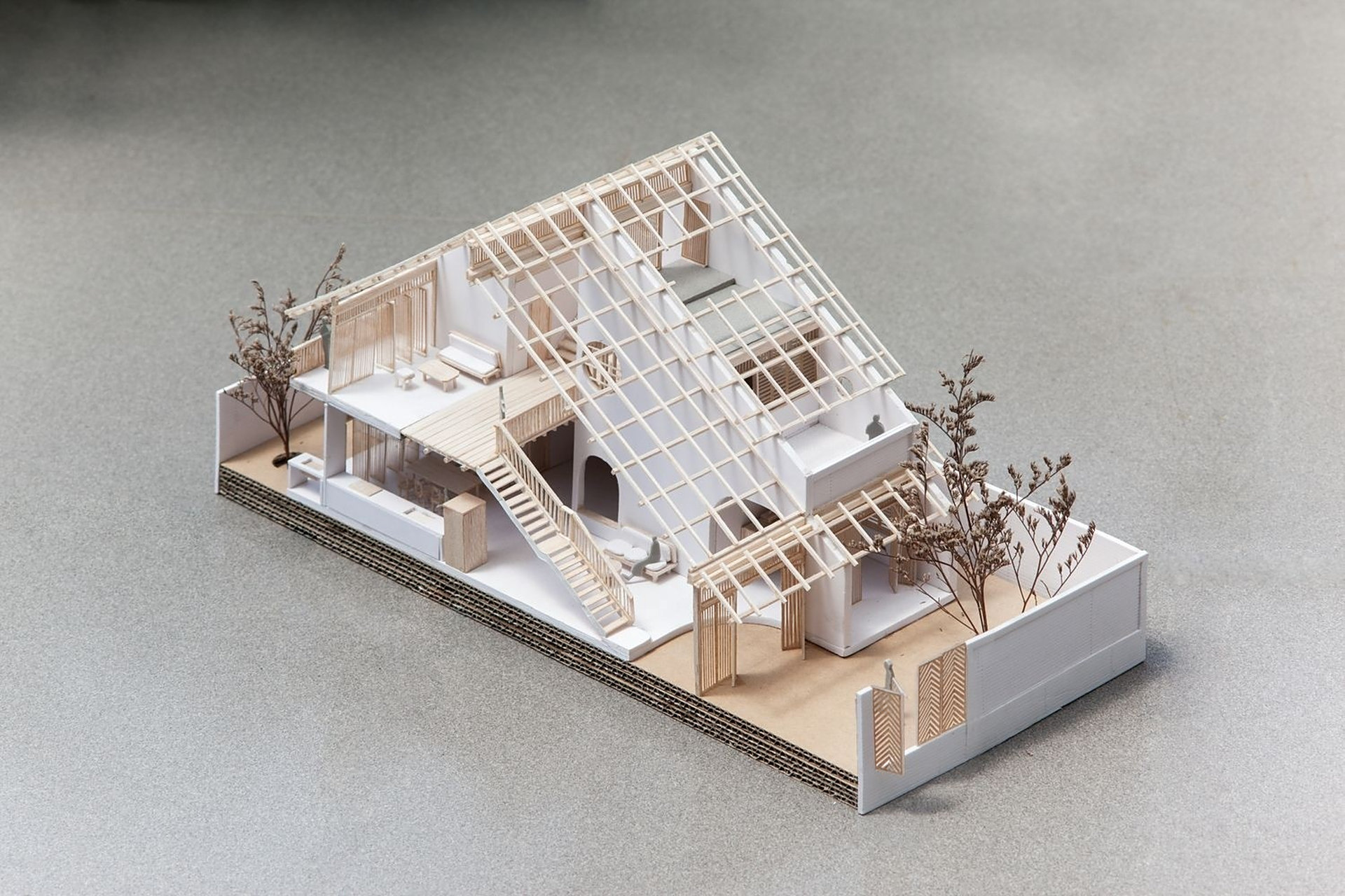 建筑模型制作设计与欣赏 材料:雪弗板,木棍,木条,木板,亚克力 建筑