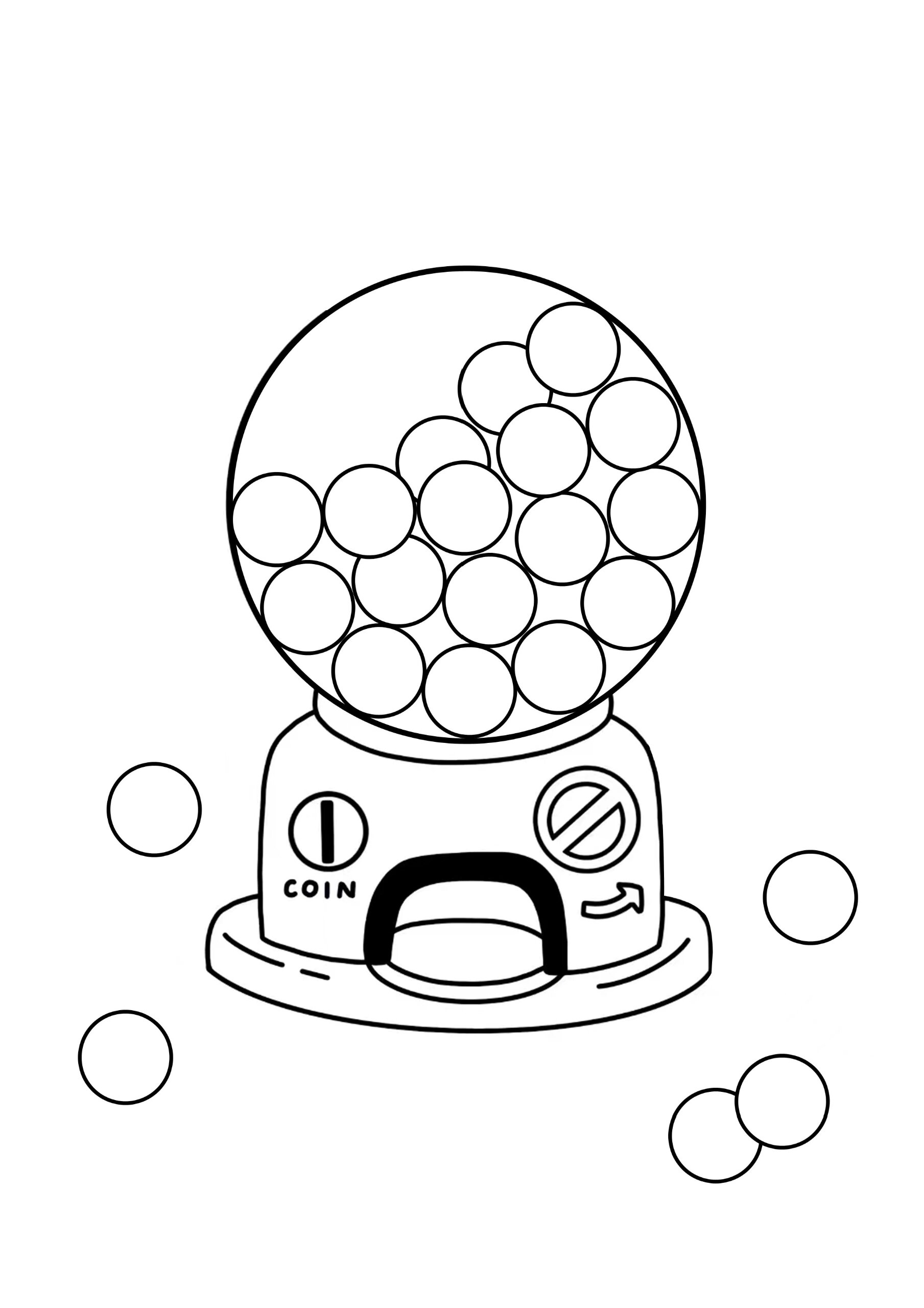 扭蛋机简笔画 儿童图片