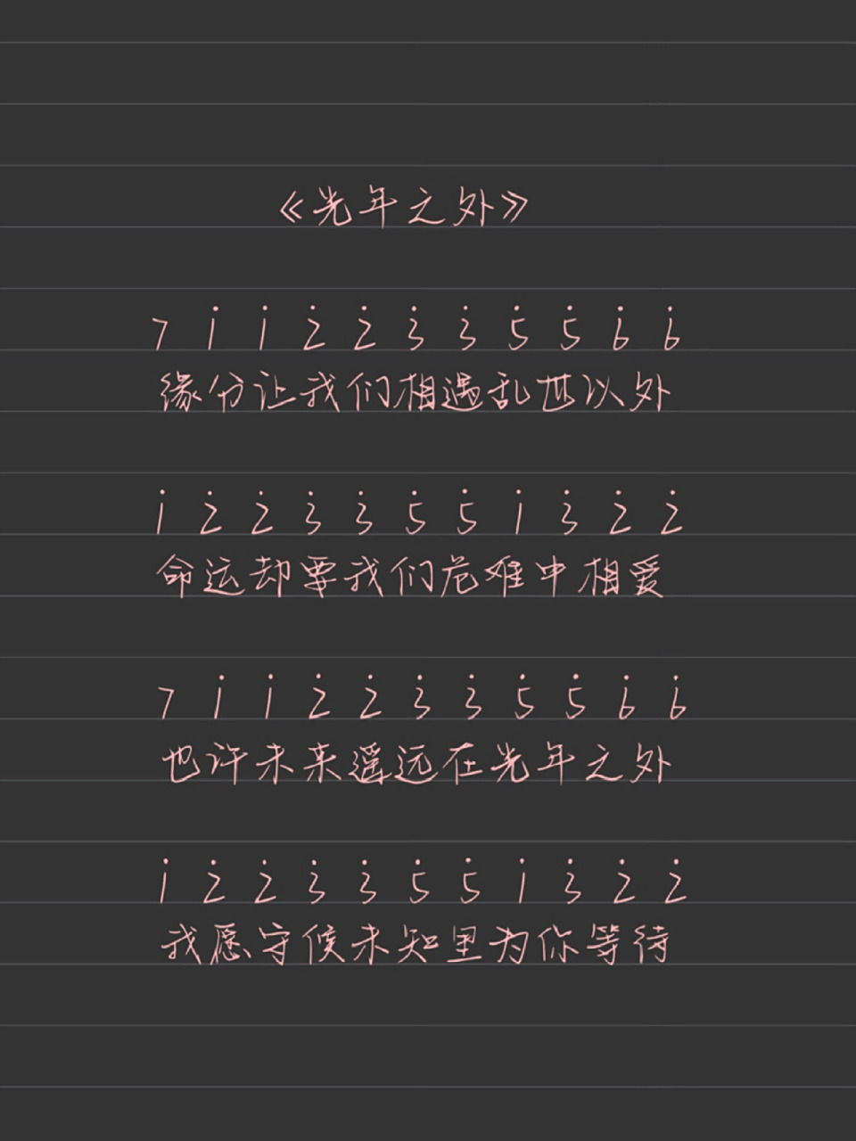 邓紫棋《光年之外》钢琴拇指琴简谱99