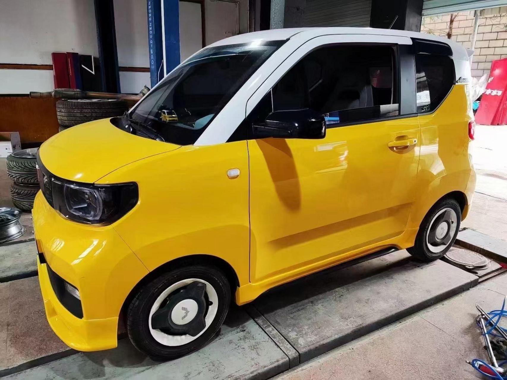 五菱宏光mini ev改装绞牙避震器.