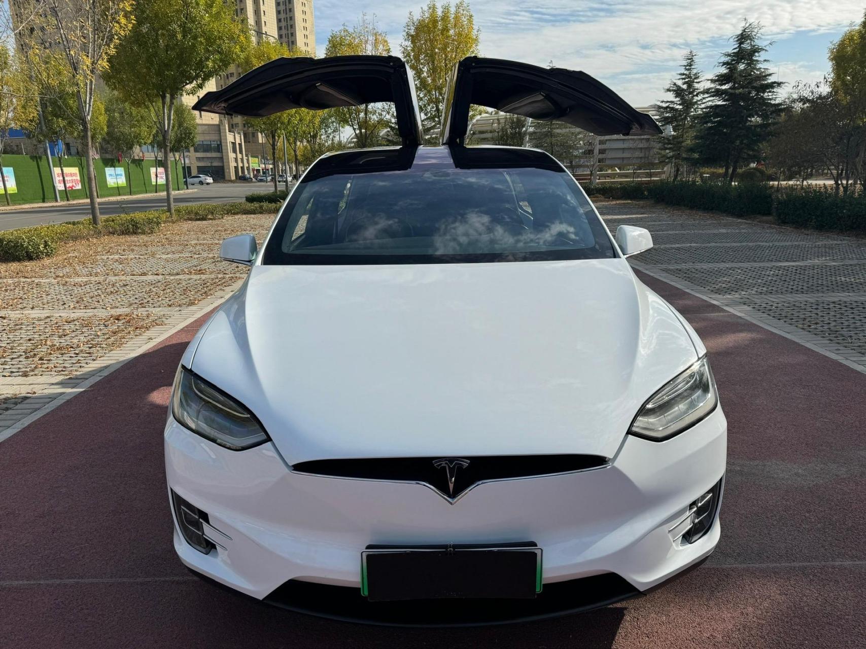 16年特斯拉model x,p90d版本,车况精品,经典白外黑内,鸥翼门设计,性能