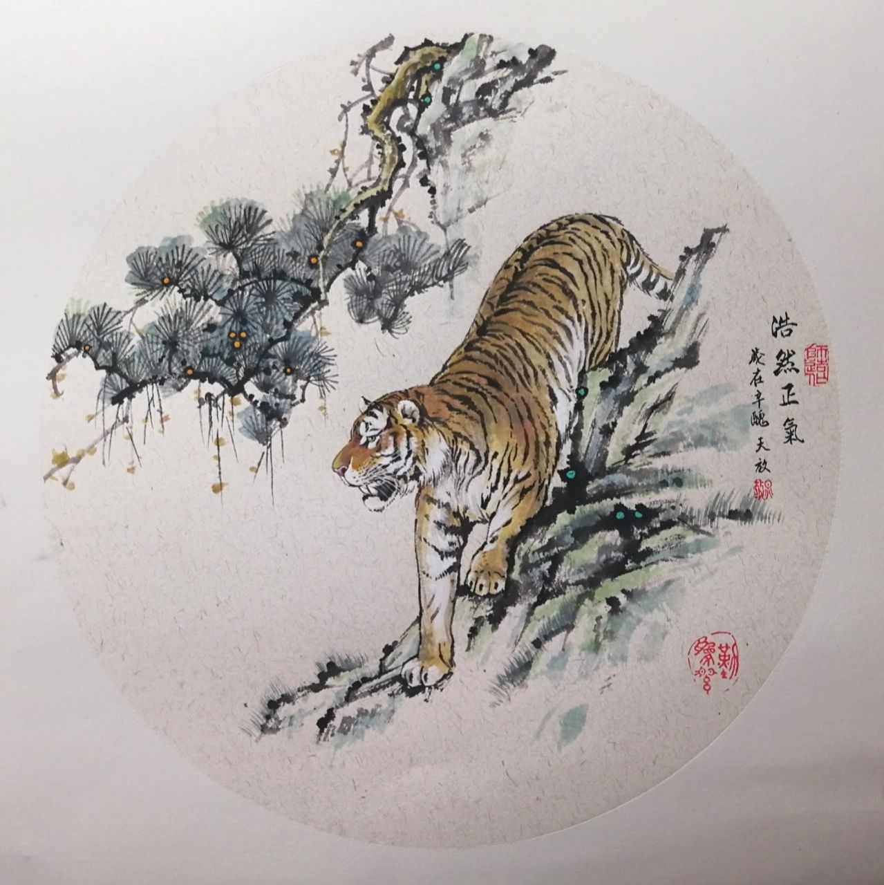 猛虎下山国画写意图片