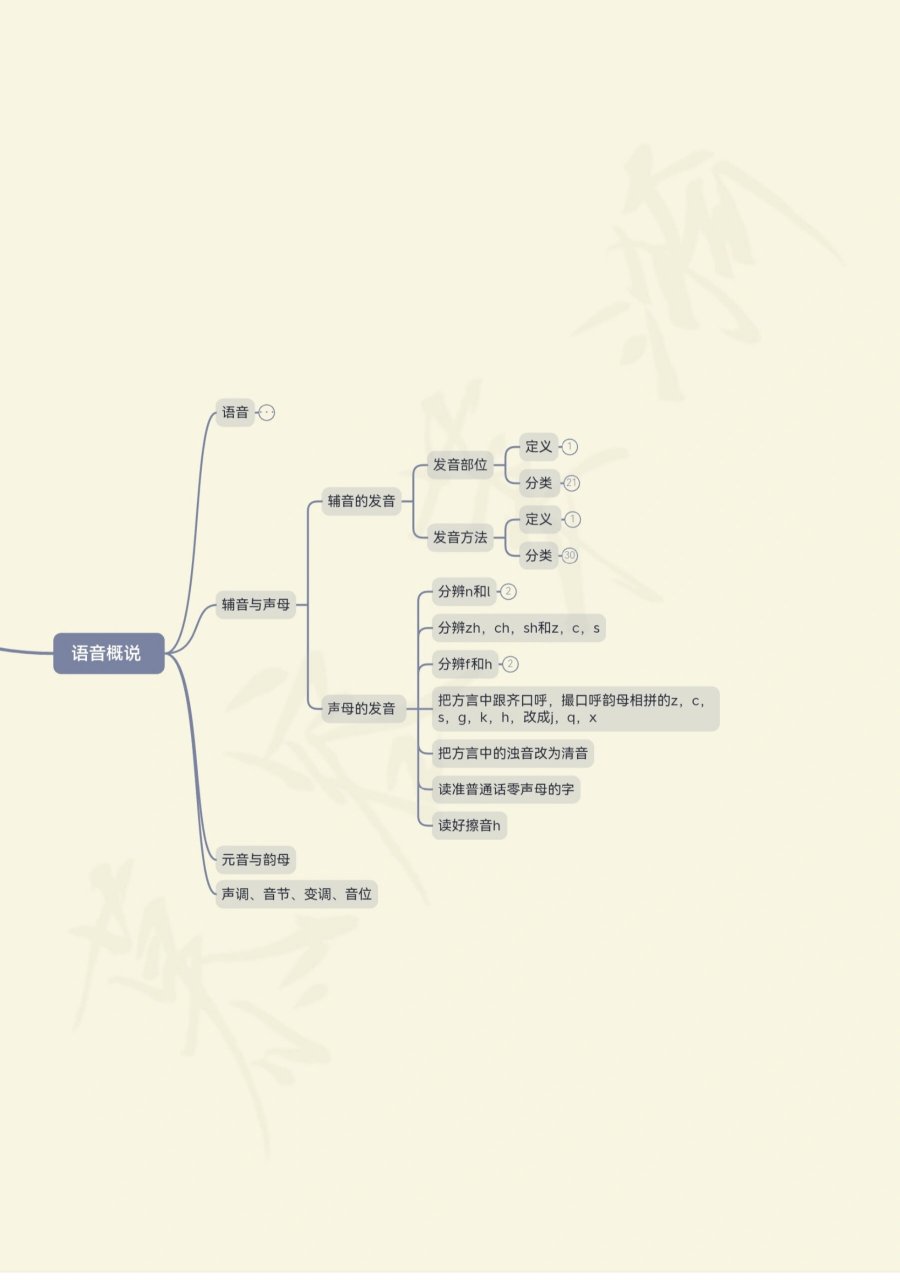 现代汉语【上】|辅音与声母 思维导图‼️ 👉第二节 辅音与声母