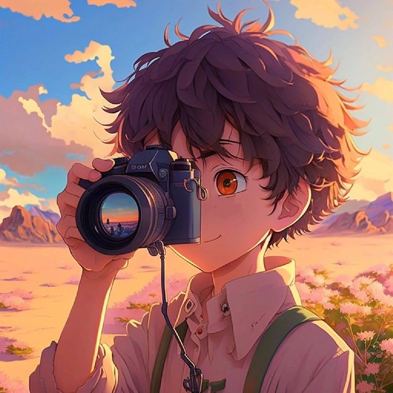 摄影少年惬意动漫男生头像 图片为网络找图,非原创