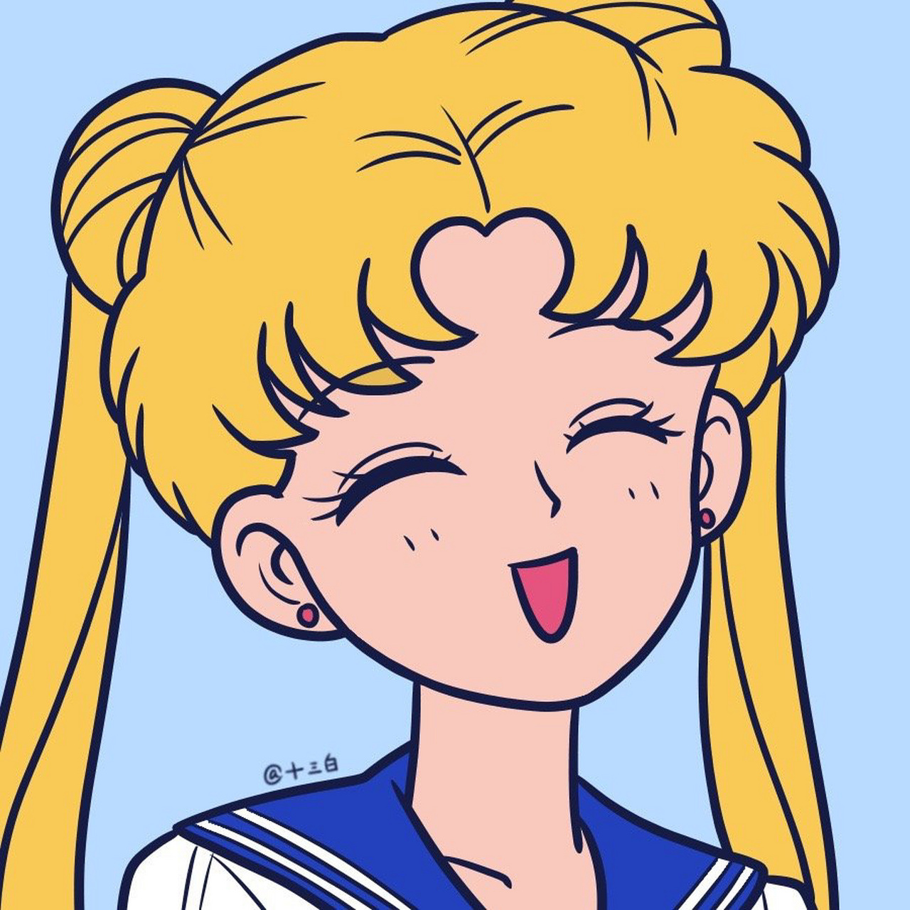 美少女战士 五人闺蜜头像漫画同人女生插画 女生闺蜜头像 十三白插画