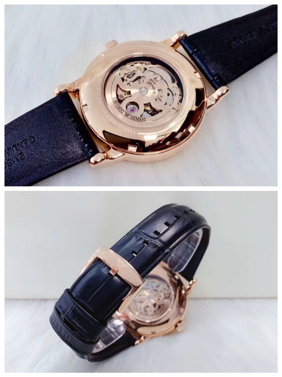 阿瑪尼ar60007 阿玛尼armani - 意大利 ar60007 大三针玫瑰金楼空 全