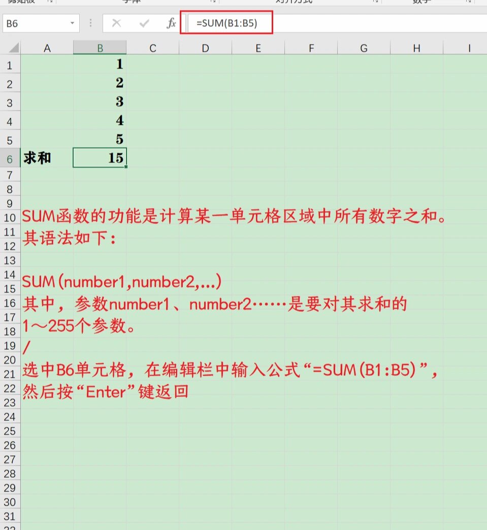 sum函数多个数据求和