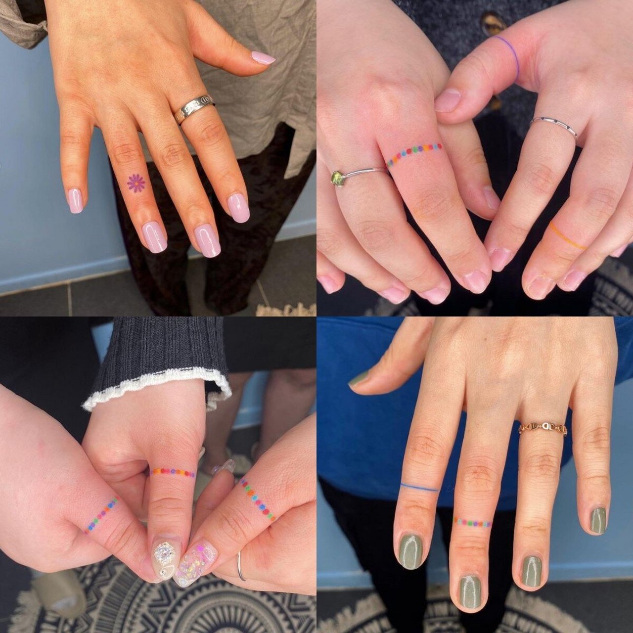 手指纹身|极简线圈戒指61ins小清新纹身合集 戴一个永远不会掉的