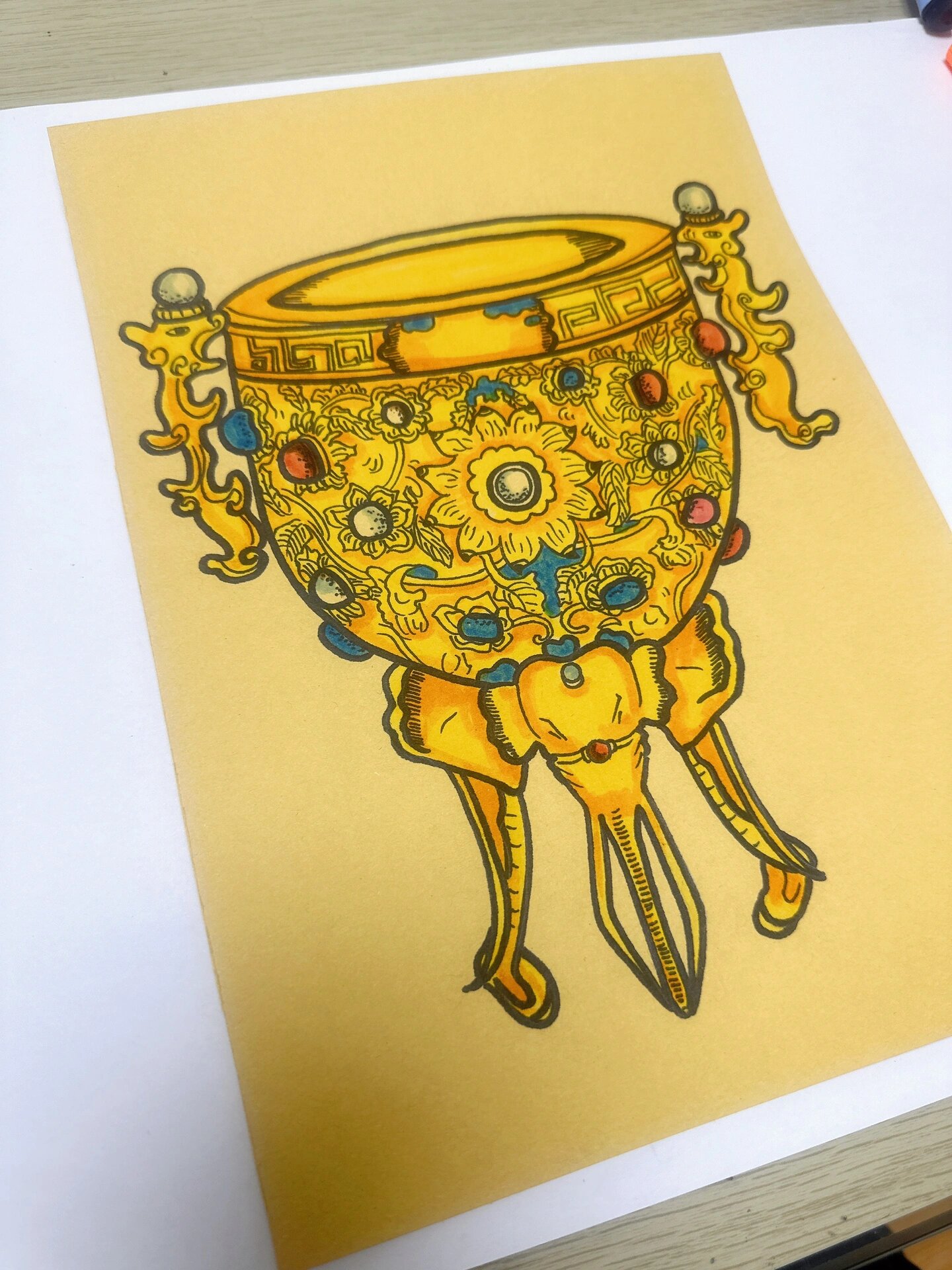 国风线描|金瓯永固杯