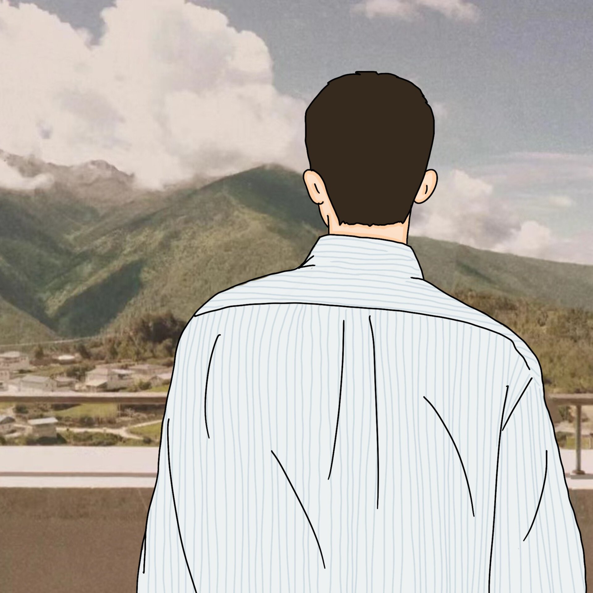 插画头像|这是一组背影情侣头