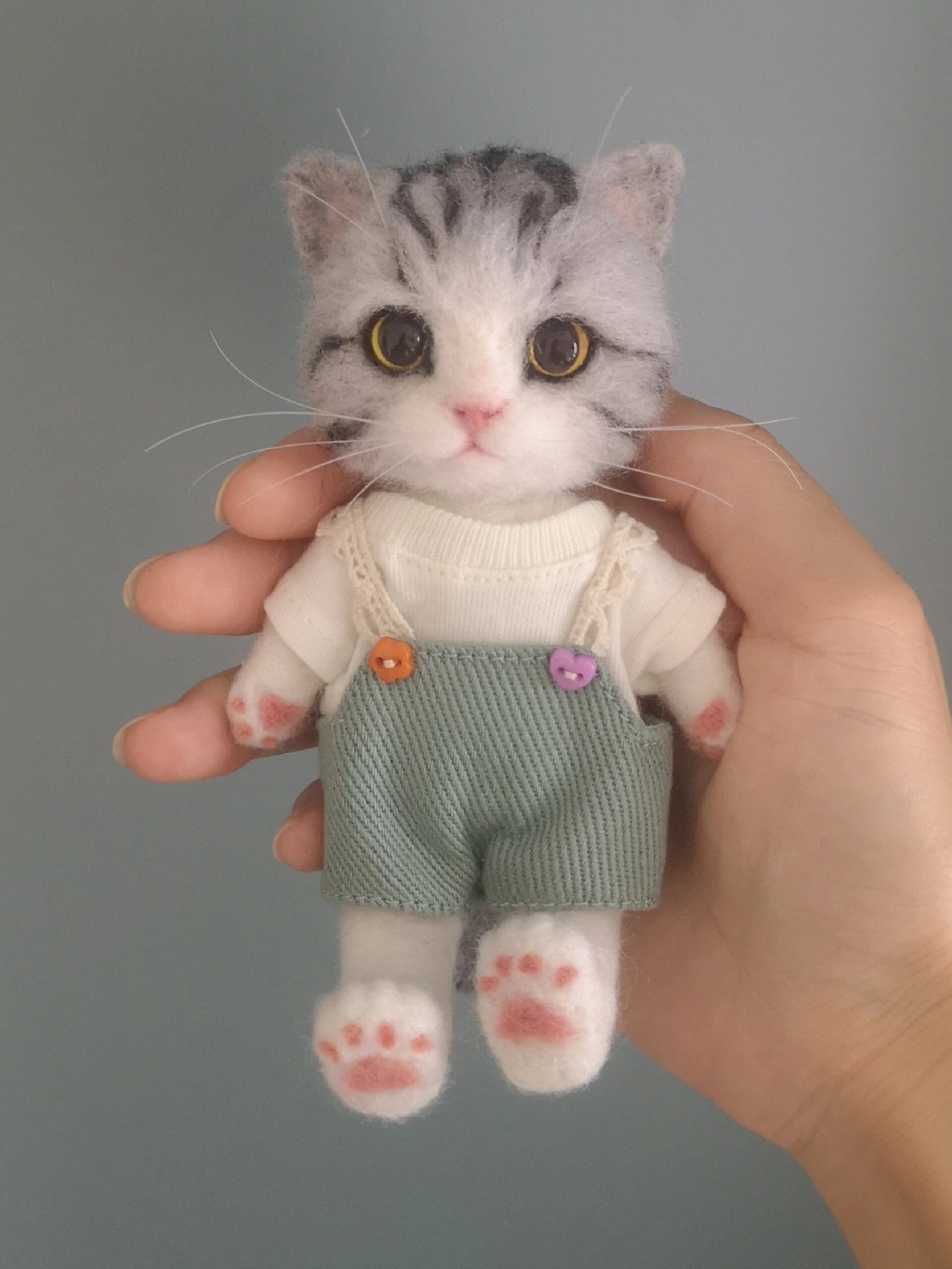 羊毛毡猫咪人形玩偶定制