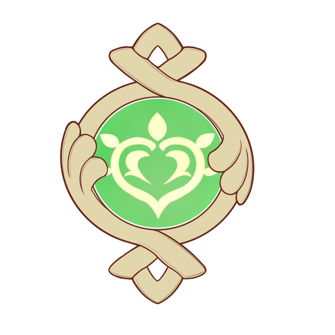 【原神素材】枫丹草系神之眼分享(款式一) 神之眼素材在p2,枫丹神之眼