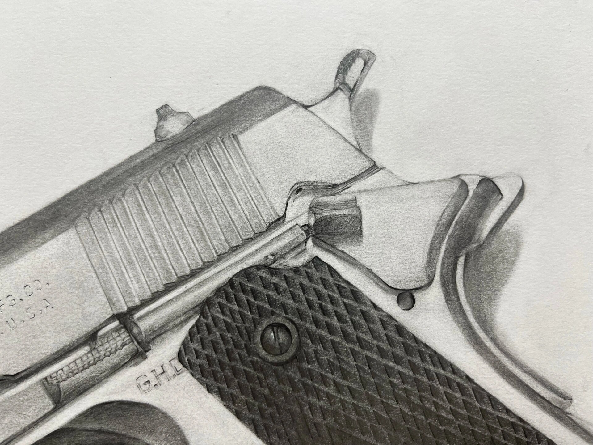 手枪精微素描 m1911