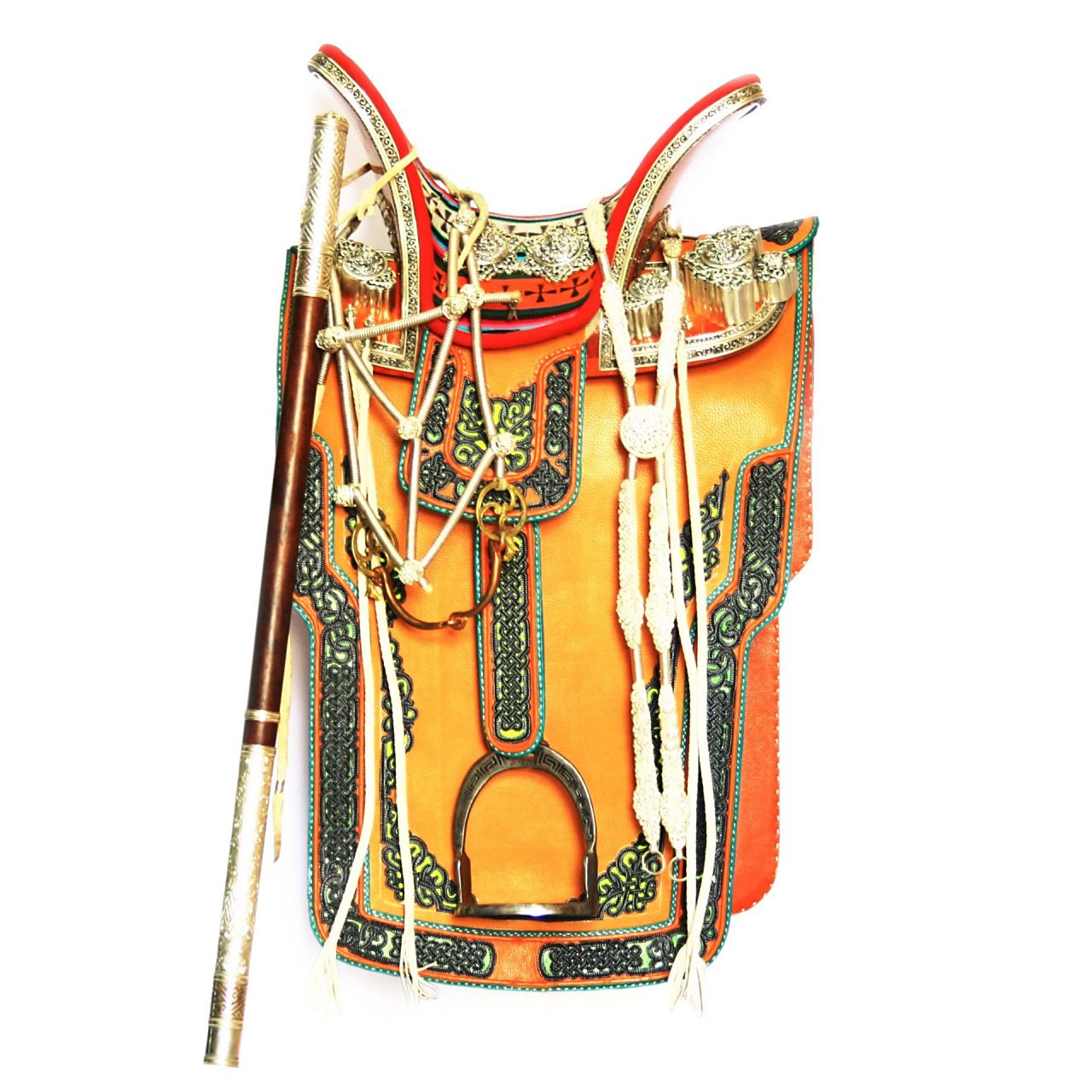 蒙古族制作马鞍和装饰马鞍的历史十分悠久.