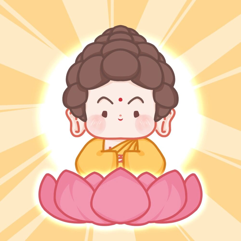 画了个佛祖头像壁纸给大家用