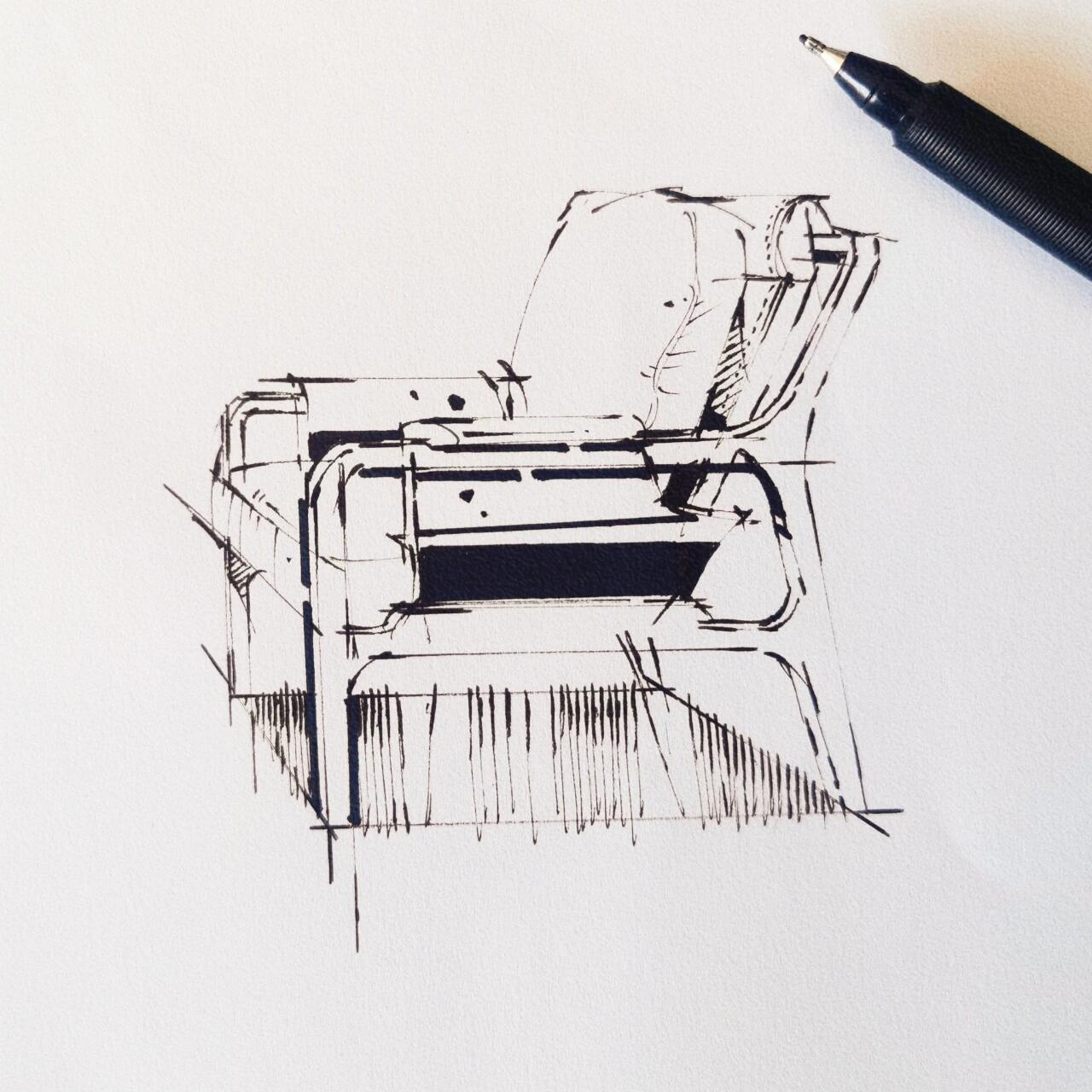 【保姆级手绘教学】你竟然还不会画这把椅子 今日家具单体三步走步骤