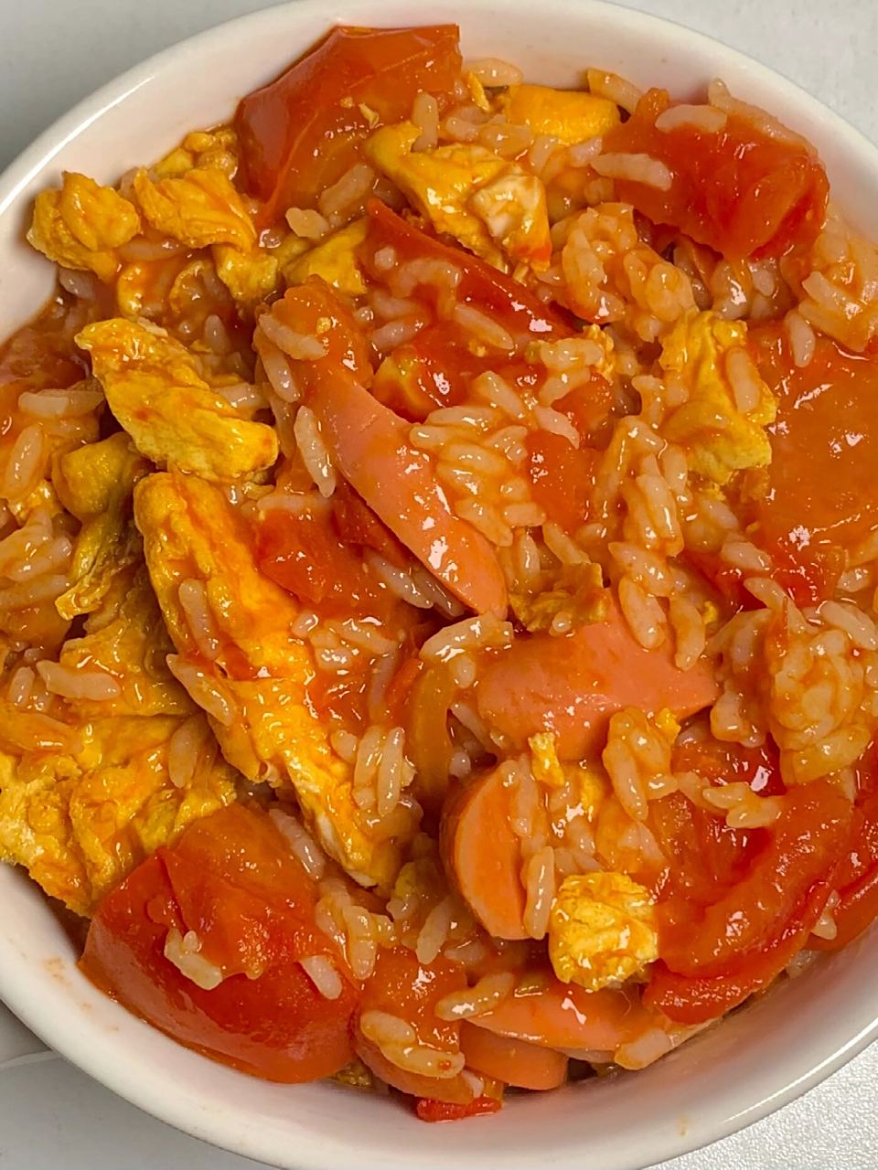 今天减脂餐分享巨好吃的番茄鸡蛋烩饭!真的巨巨好吃啊!