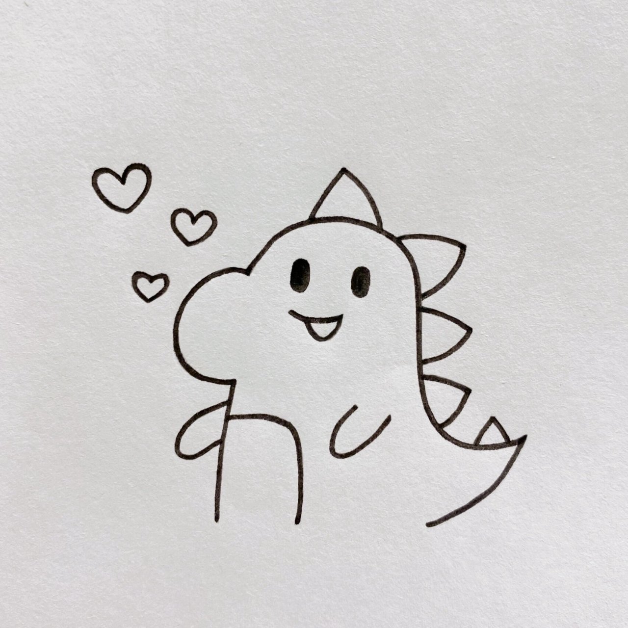 小恐龙简笔画教程