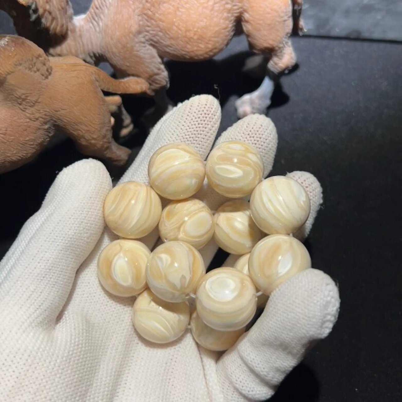 鹤天珠手串|选用天然骆驼臼齿制作而成 鹤天手法工艺从日本远古流传至