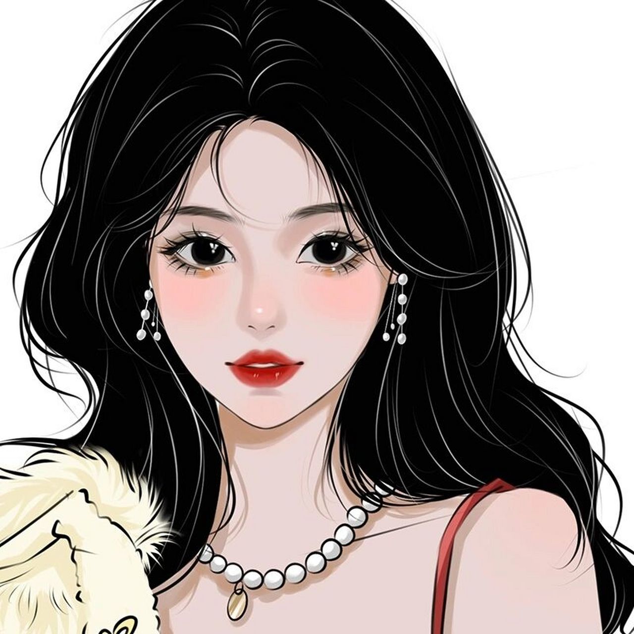 女神可爱御姐真人转手绘动漫画头像 画头像定制漫画q版可爱手绘简笔