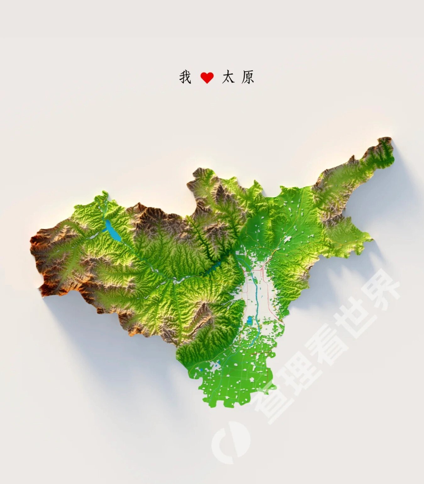 太原市地形图