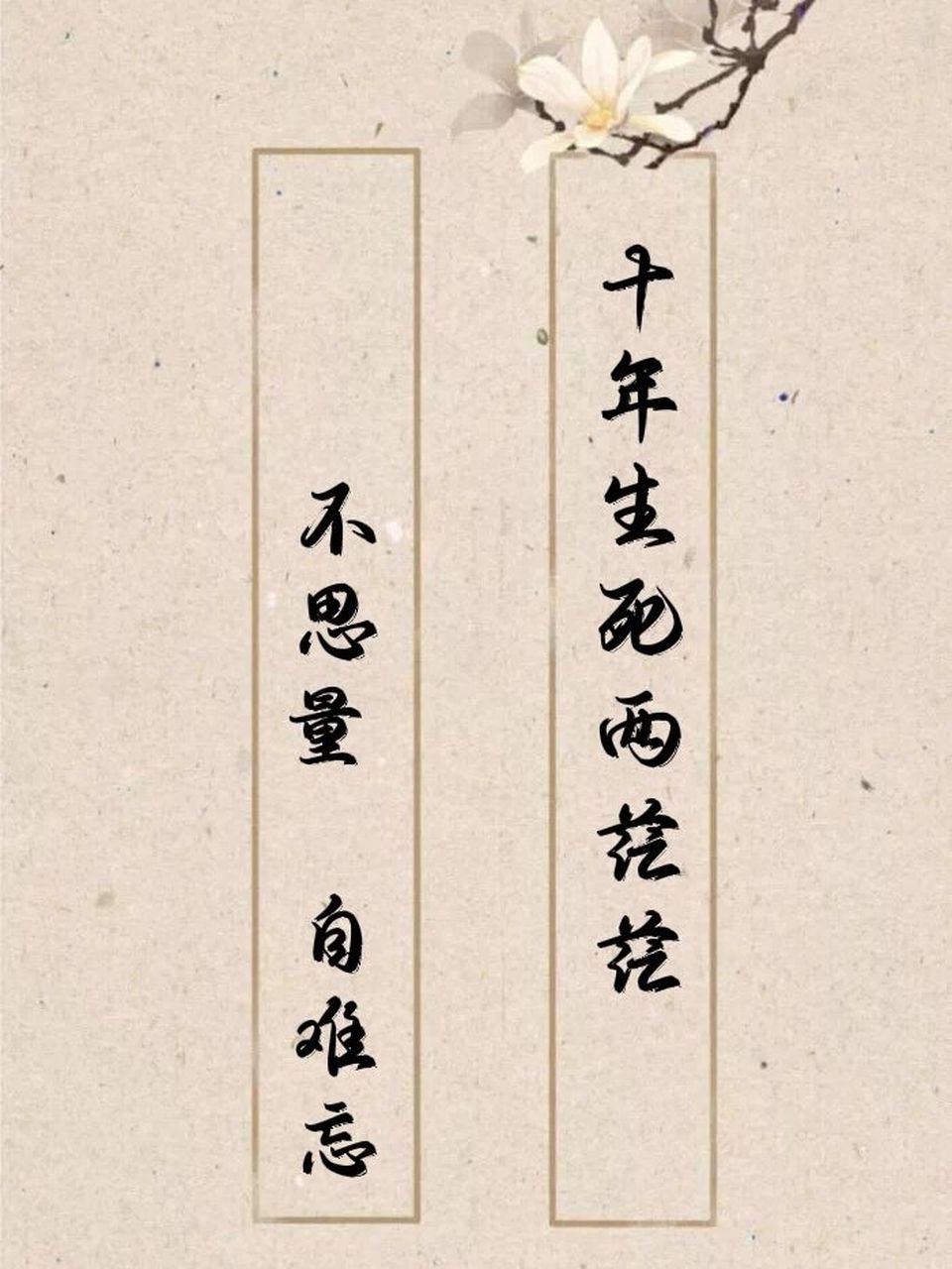 说说你所知道的悼亡词——— 十年生死两茫茫,不思量,自难忘.