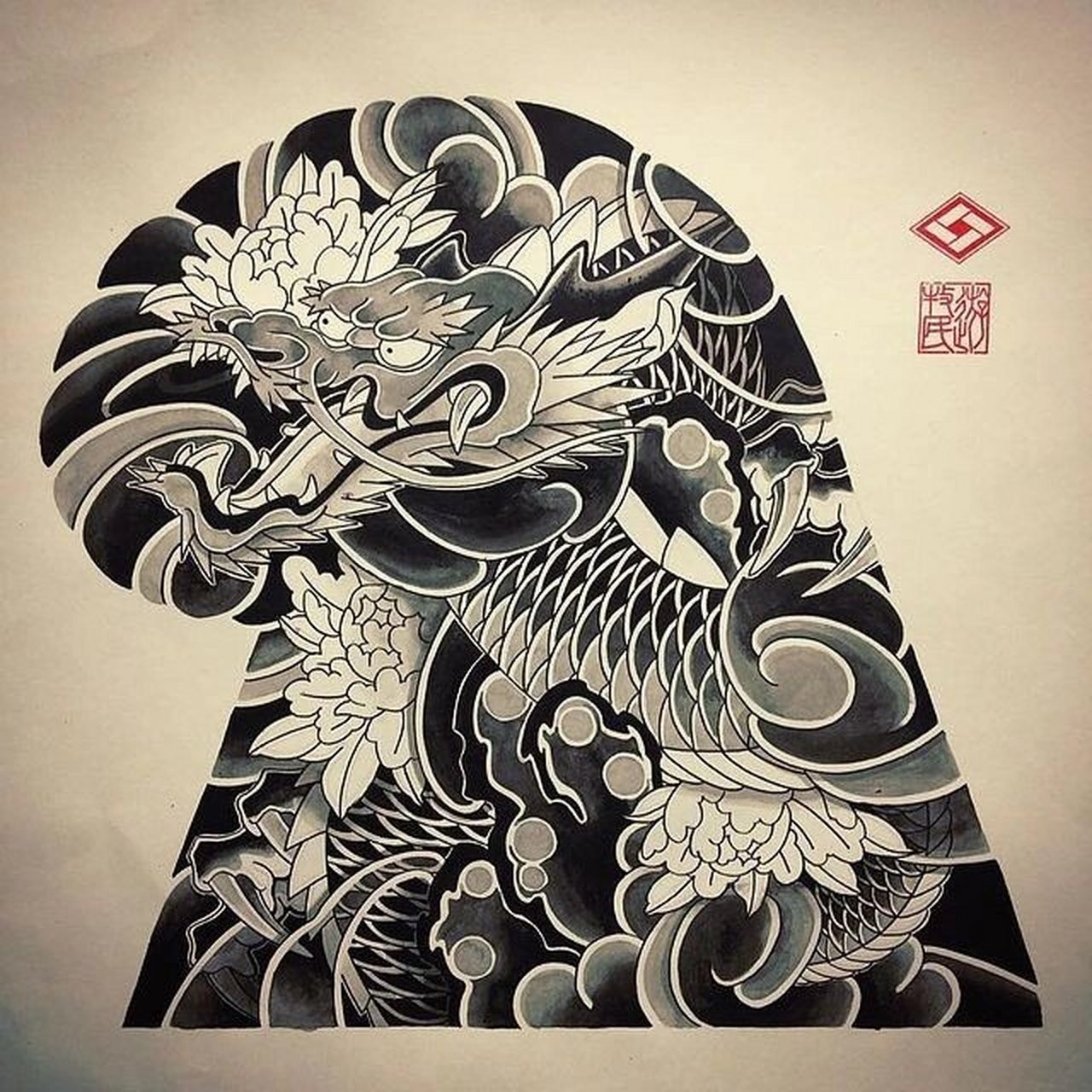 纹身图案分享(半甲龙) 我们每周会更新以 风格 部位 类型 题材 的各种