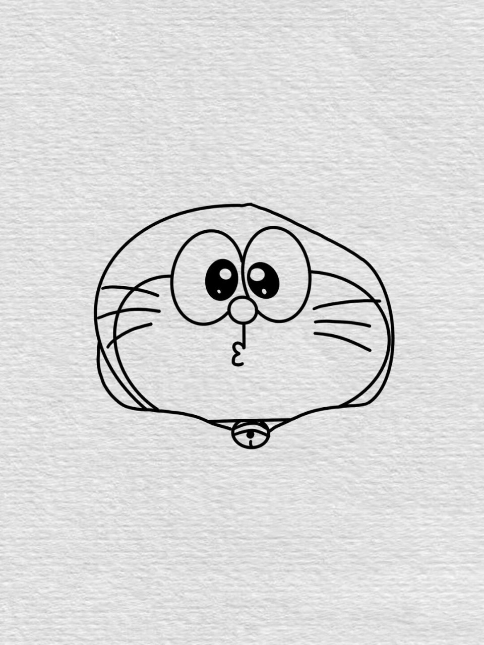 软绵绵的哆啦a梦简笔画教程6/100