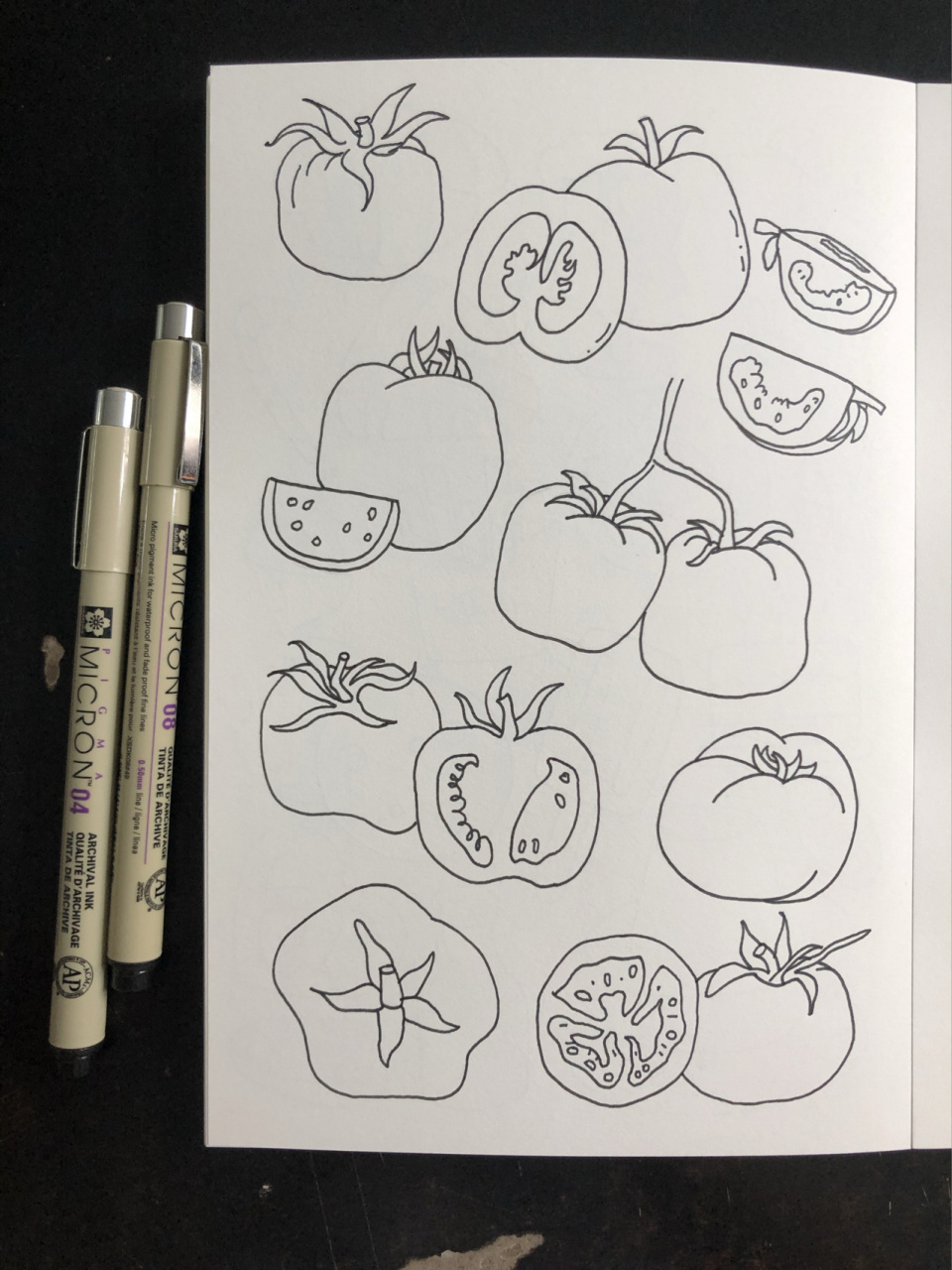 西红柿的简单画法图片