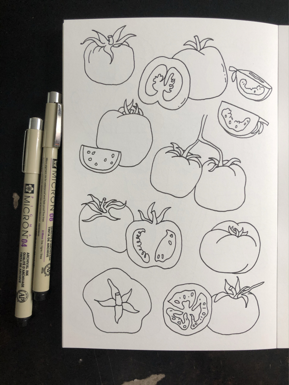 零基础手绘|简笔画|西红柿97 临摹 780902222800¨02