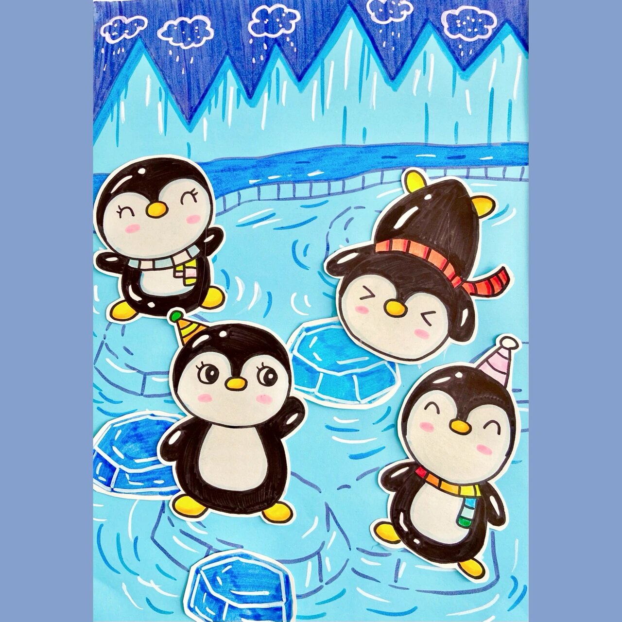儿童创意画《企鹅》