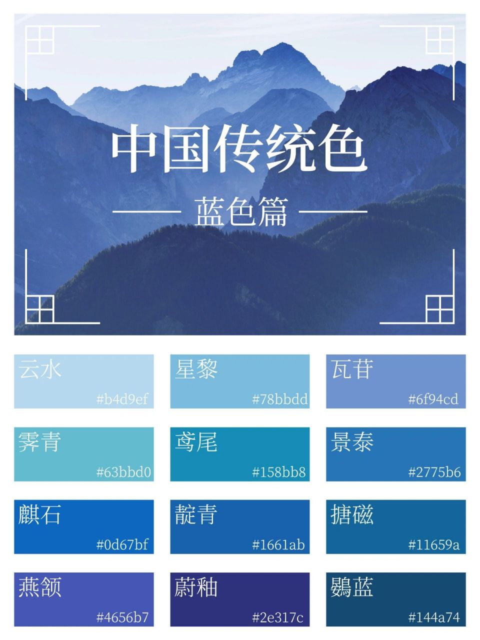 蓝底背景颜色数值图片