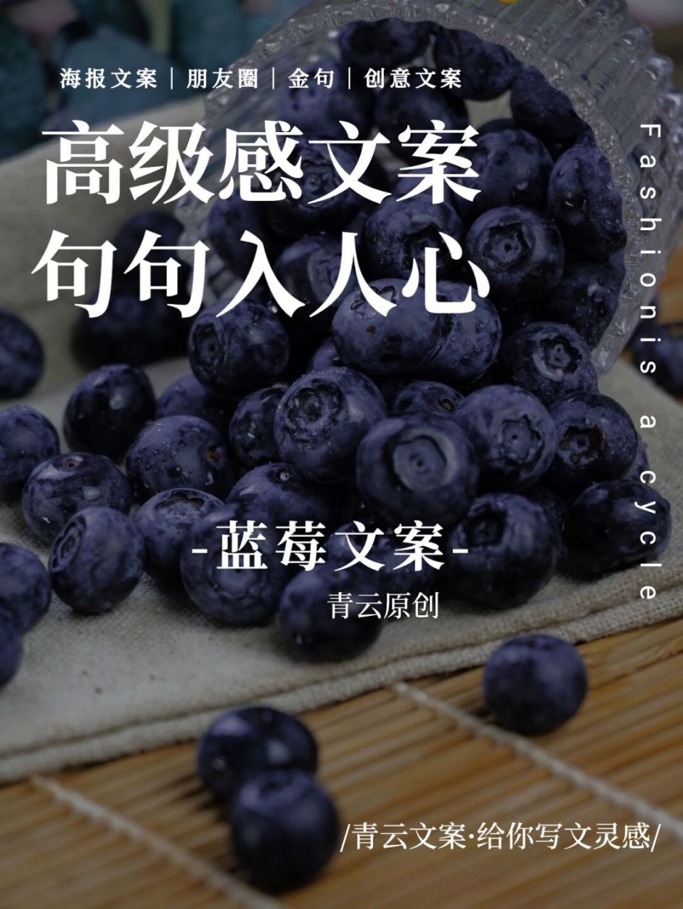 蓝莓文案,这样写好友狠狠点赞.