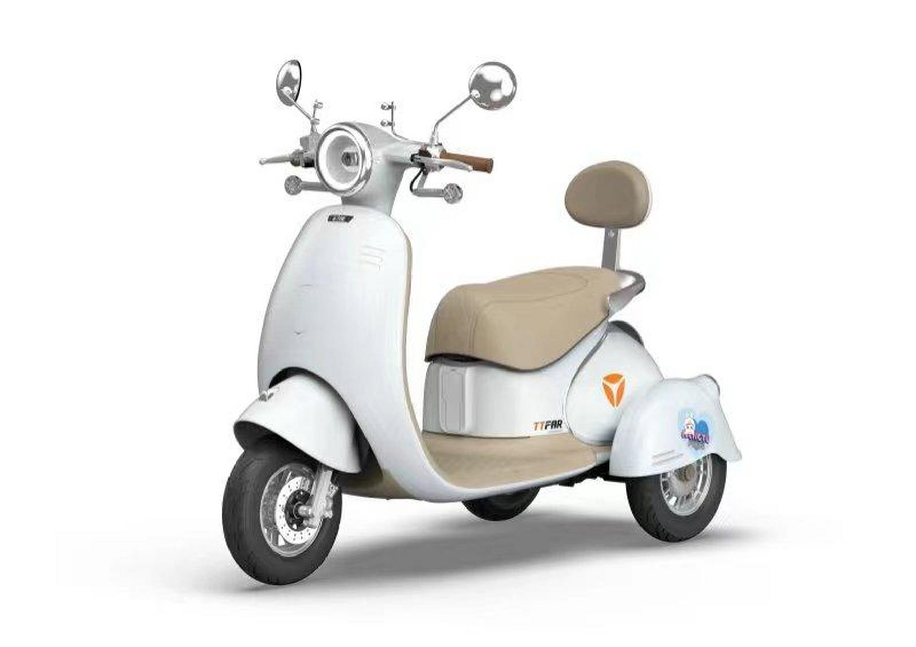 雅迪冠能a90 时尚又好看的小三轮 适合女生骑的电动车