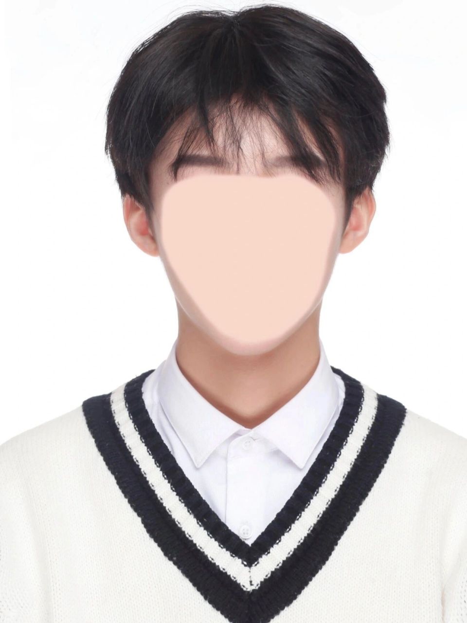 自然韩系男生证件照模版!