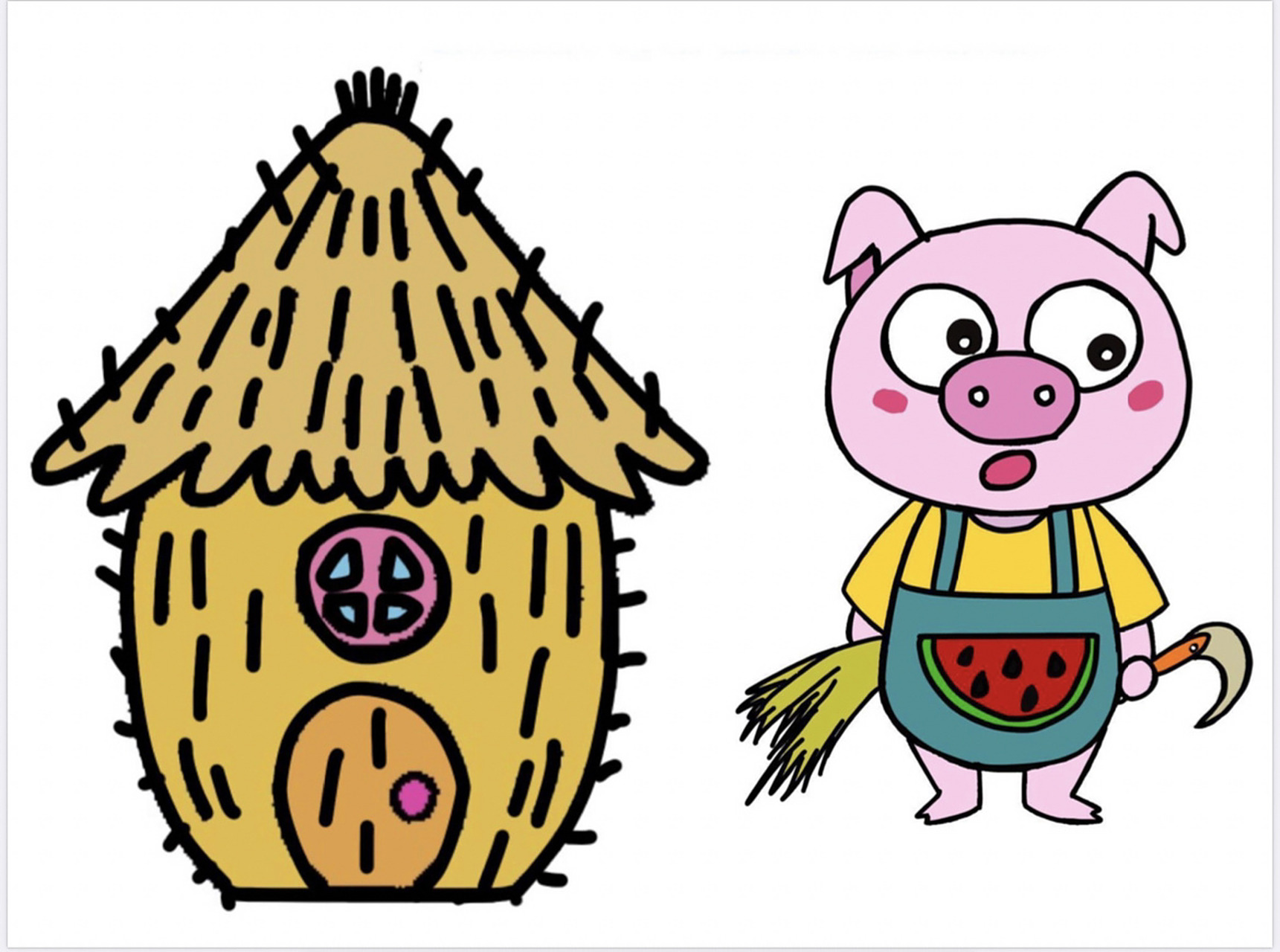 语言区·三只小猪盖房子·故事素材73