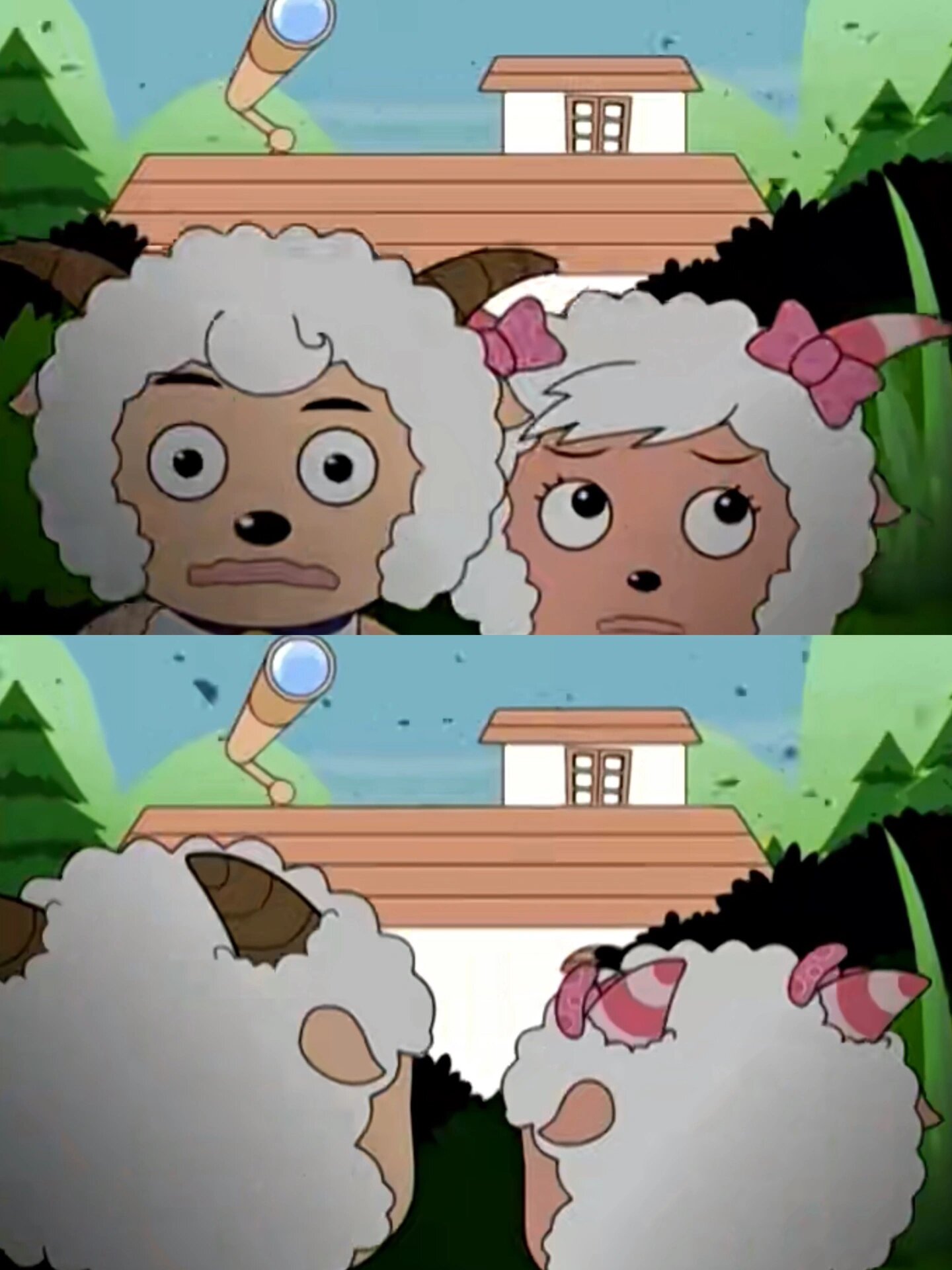 喜羊羊主动搂住美羊羊!