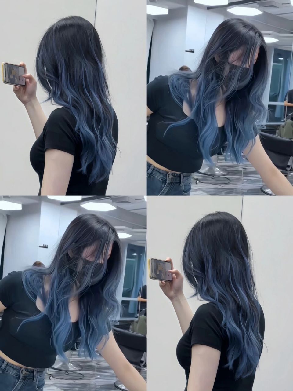 冰蓝色巴黎画染 不用漂全头的发色清爽夏日 91梦