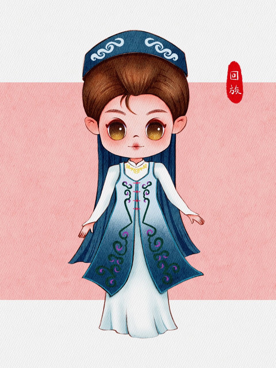 q版民族娃娃 主页更多q版人物#画画的日常# #笔记灵感# #q版# #q版