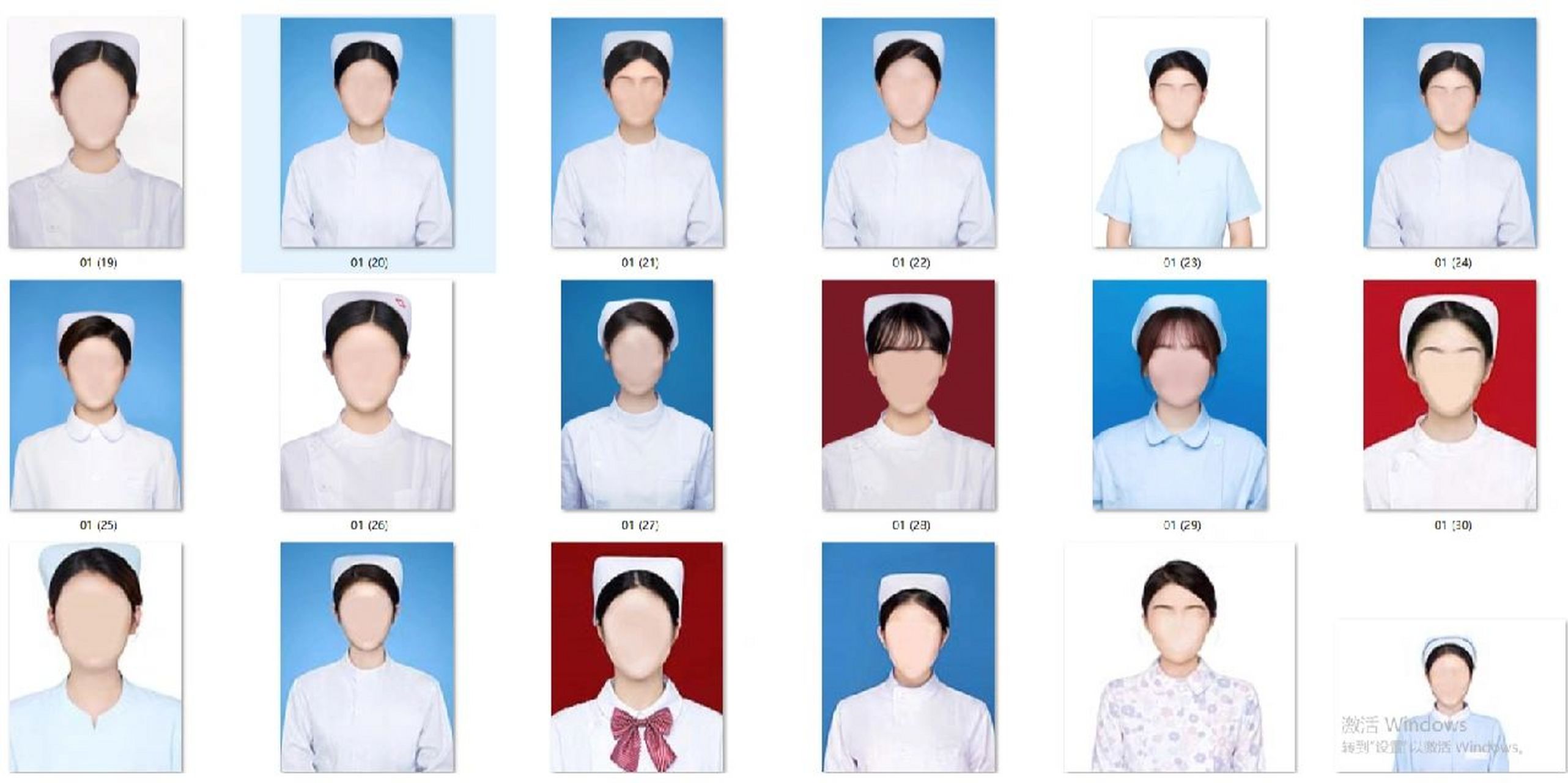 ps证件照换底色换服装医生护士白大褂精修 ps证件照换底色换服装医生