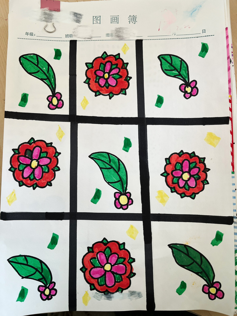 人教版三年级美术|《重重复复》 学生作品,同学们创意无限!