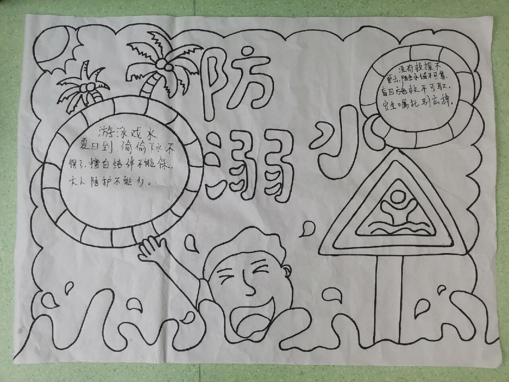 《防溺水》手抄报