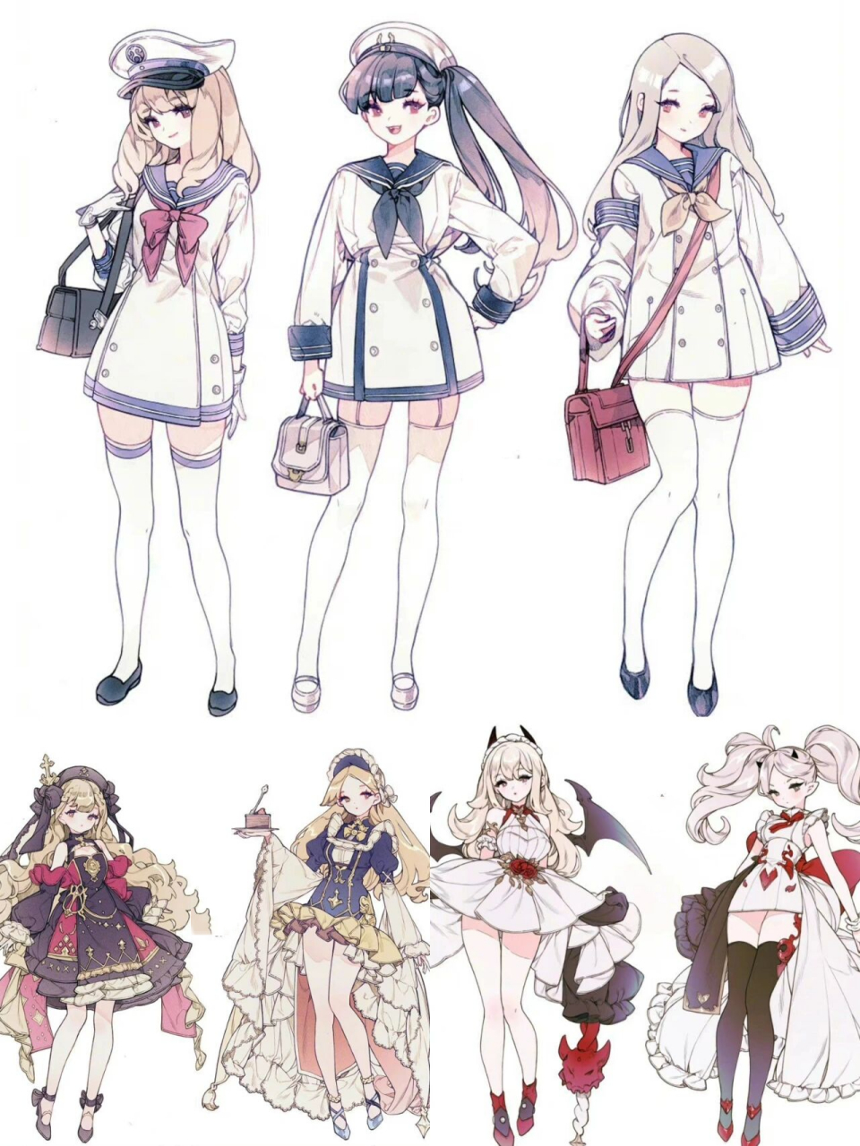 动漫服饰插画/游戏人物/可爱少女/漫改  分享今日看到的作品,甚是可爱