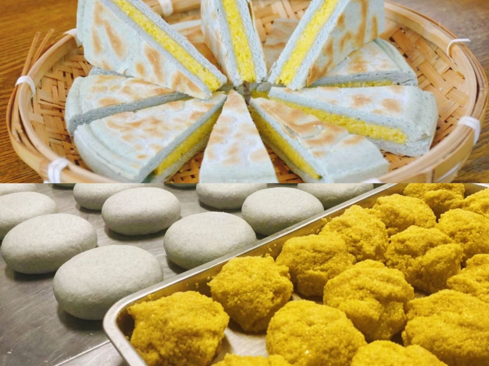 粗粮|青稞小米饼 青稞饼面团: 面粉350克 青稞粉650克 酵母10克