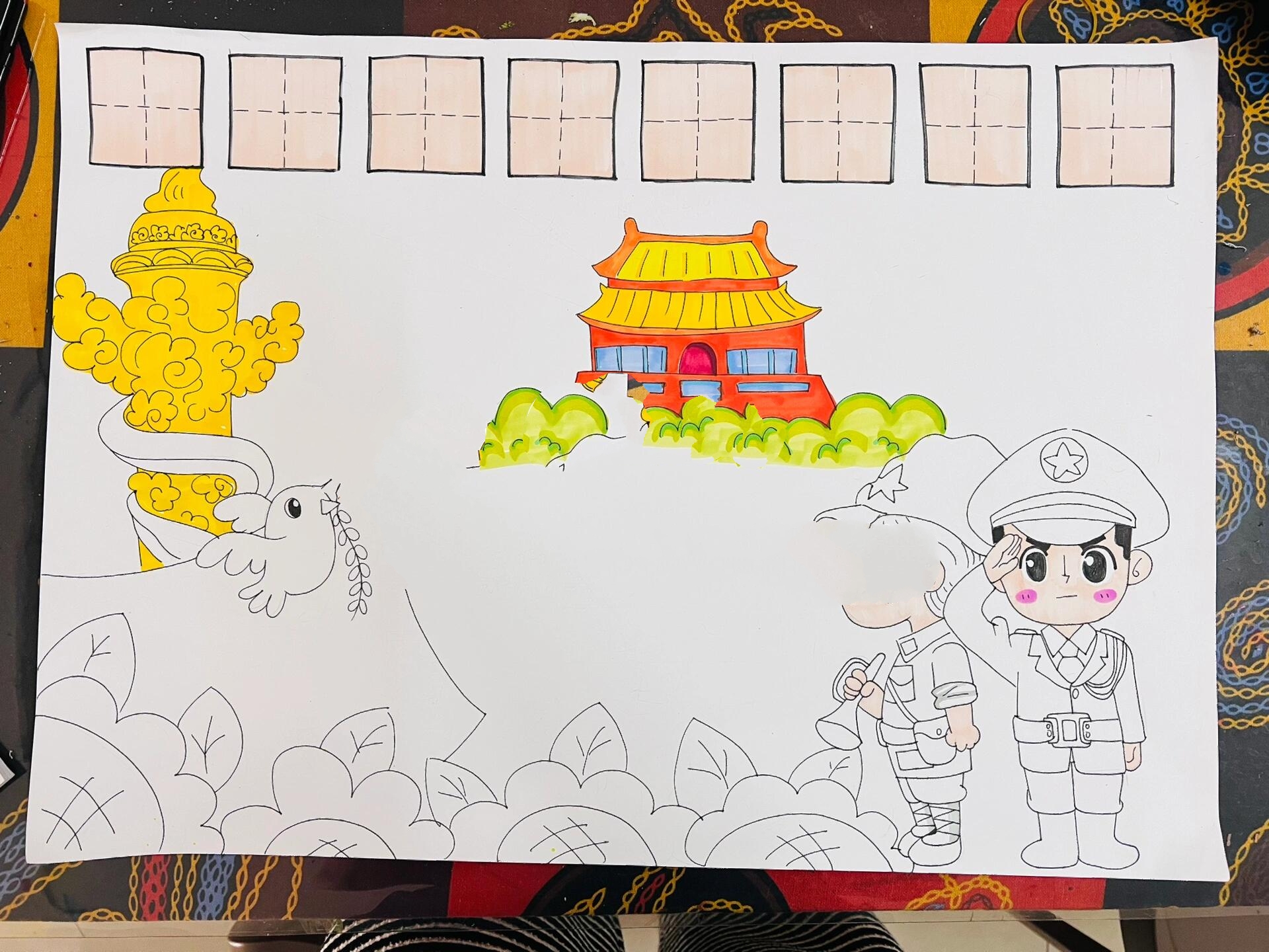 南粤双拥薪火相传——手抄报