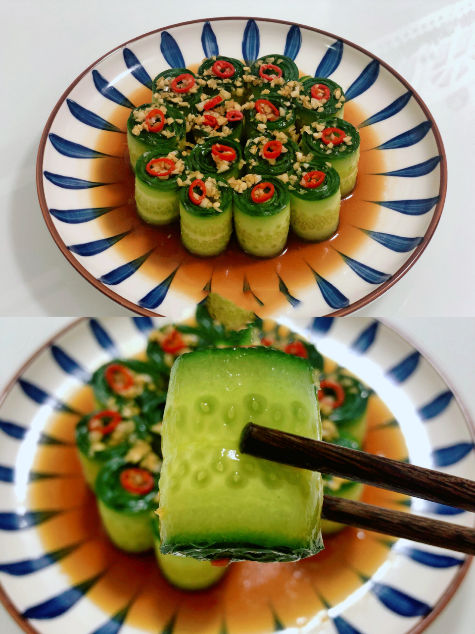 夏季必备小凉菜|06高颜值酸辣爽口黄瓜卷 废话不多说,直接甩做法