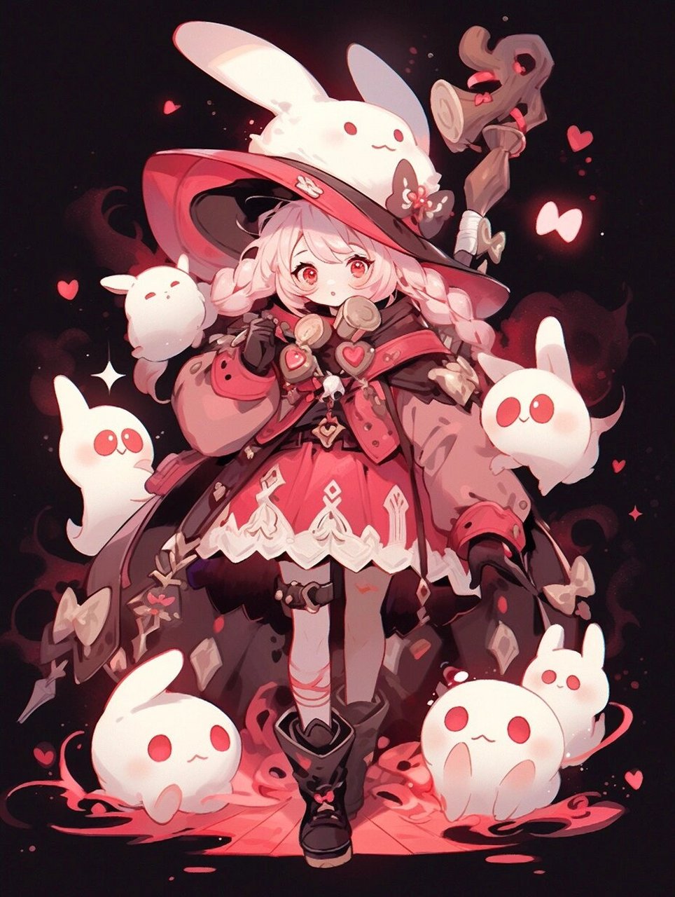 q版红色系兔子拟人小萝莉