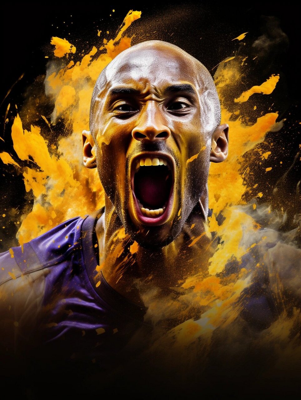 nba 科比|挑战极限,永不言败,成就传奇之路 #ai绘画 #壁纸# #每日壁纸