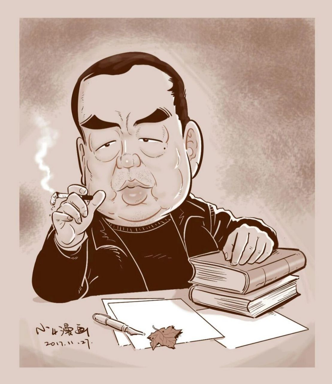 漫画一下作家贾平凹～ 贾平凹,本名贾平娃,1952年2月21日出生于陕西省