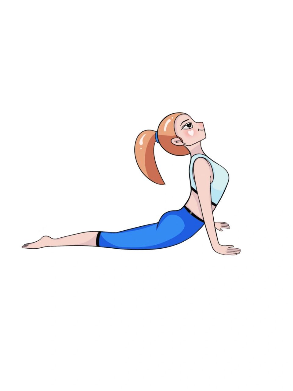 原创插画|瑜伽体式笔记—眼镜蛇式 细节还没做完,今天实在没空,明天跟